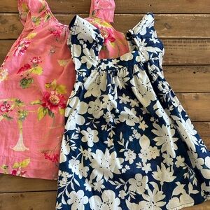Floral Kids Dress Set - Pink and Blue